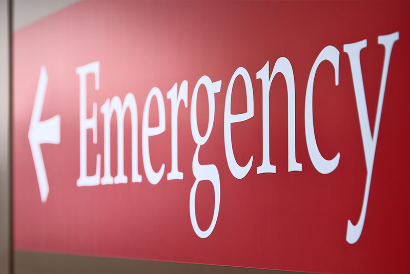 emergency room sign